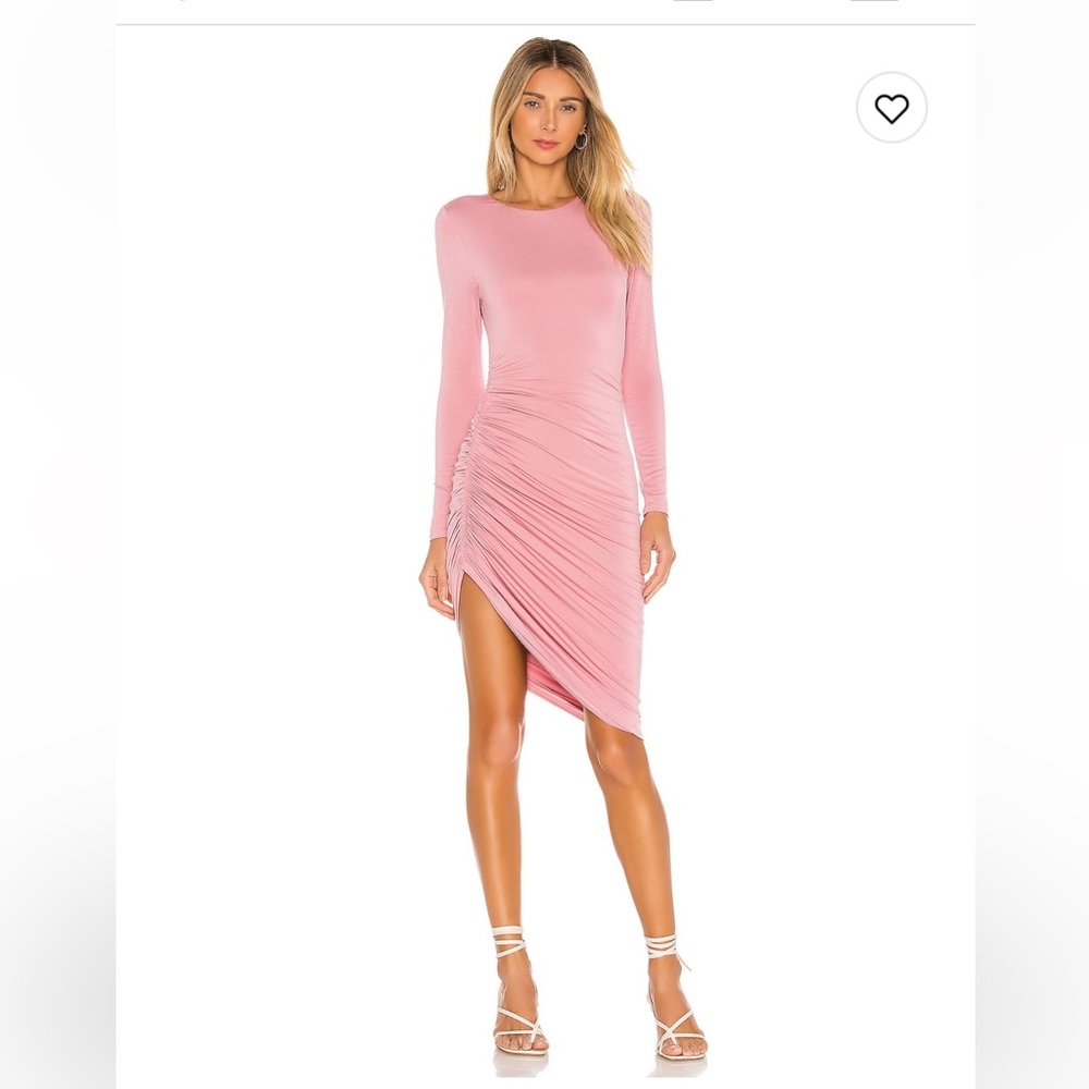 Lovers + Friends Pink Ruched Dress